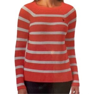 U S Polo Assn Striped Long Sleeves Sweater Casual Lightweight Fall Size M